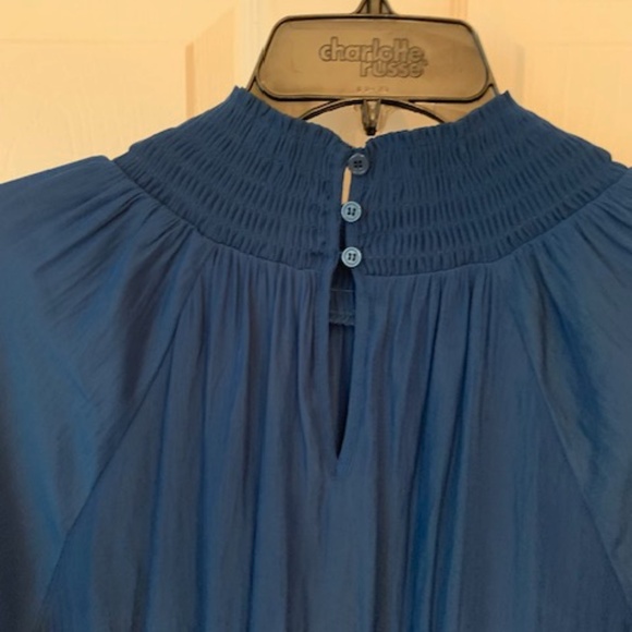 Silky Teal Dressy Long-sleeved Turtleneck/Blouse by Chico's - Picture 5 of 8